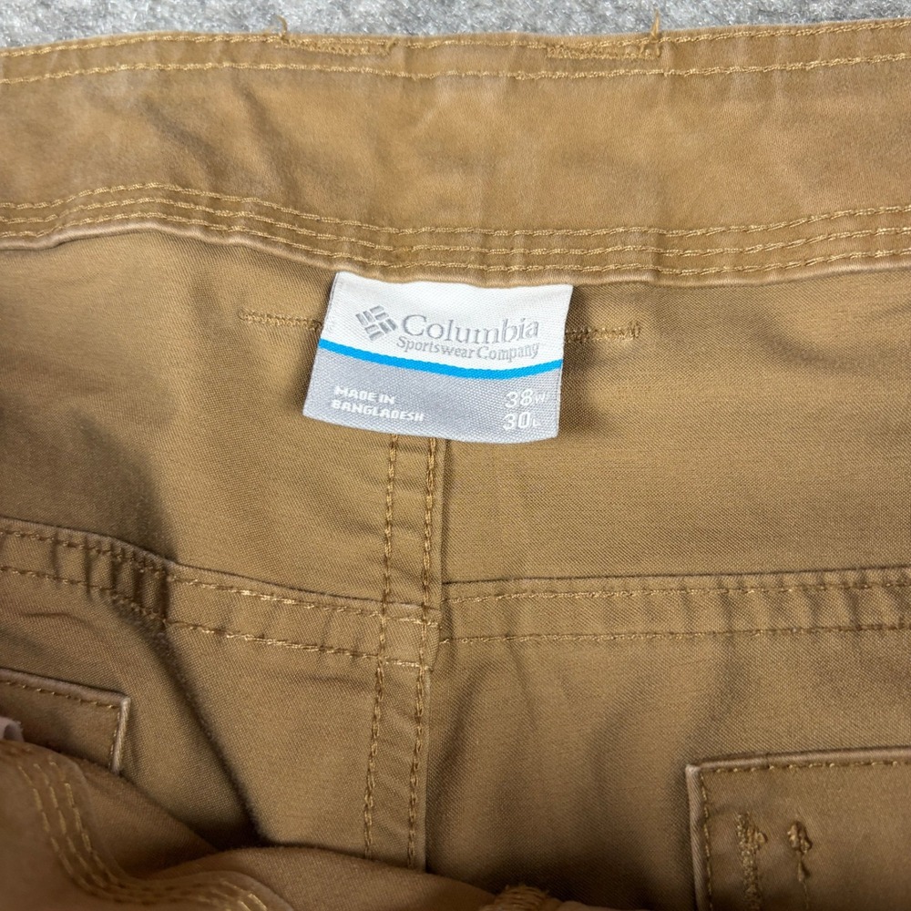 Columbia Pants Mens 38x30 Brown Regular Fit Outdoor Hiking Utility Casual Cotton - Picture 6 of 14